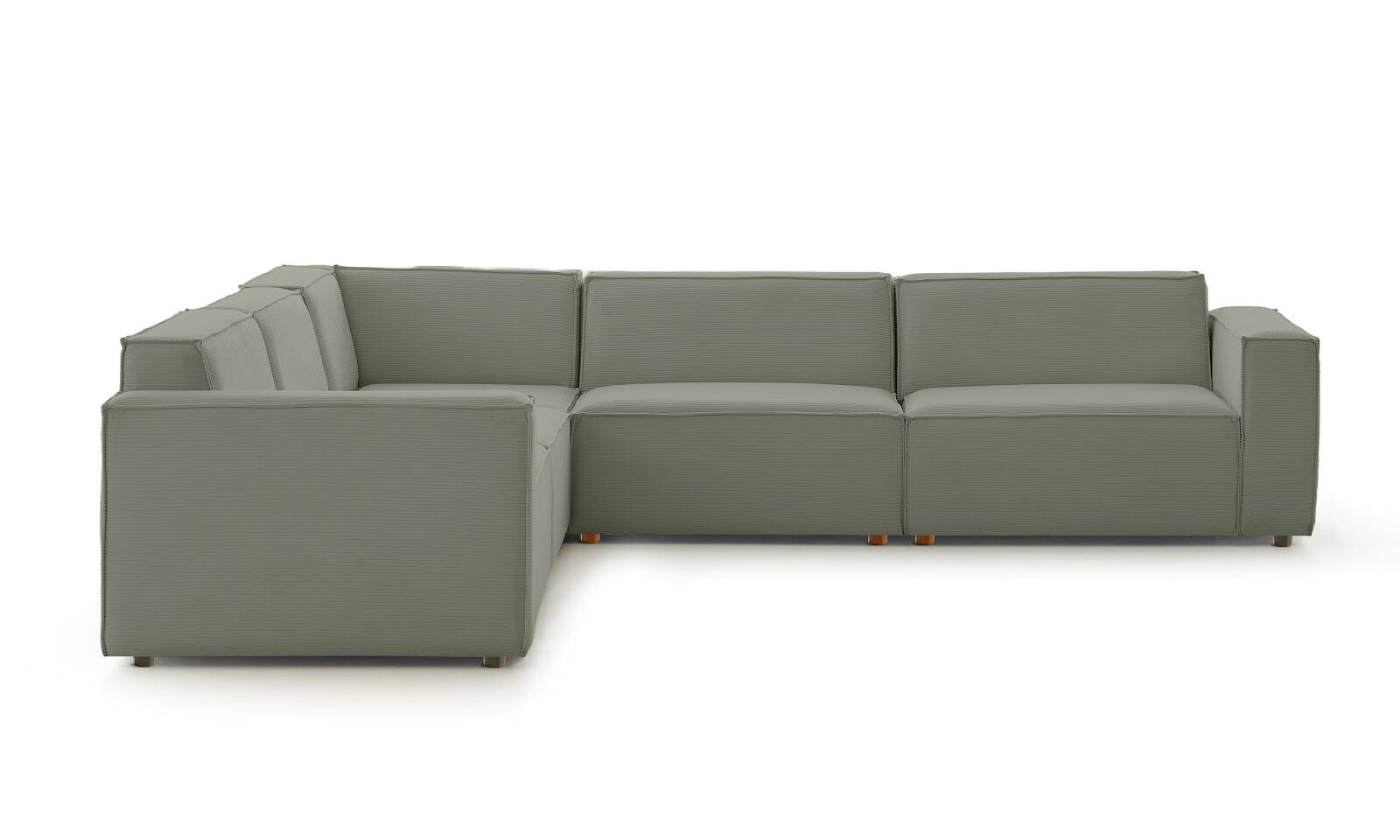 Asana 4 Tekli Köşe Fitilli Kadife Su Yeşili - 5