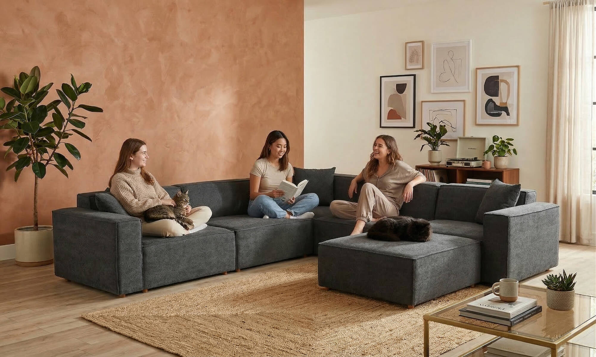 Asana 4 Tekli Köşe Puf - 2