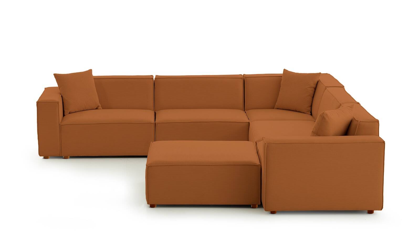 Asana 4 Tekli Köşe Puf Fitilli Kadife Kiremit - 3