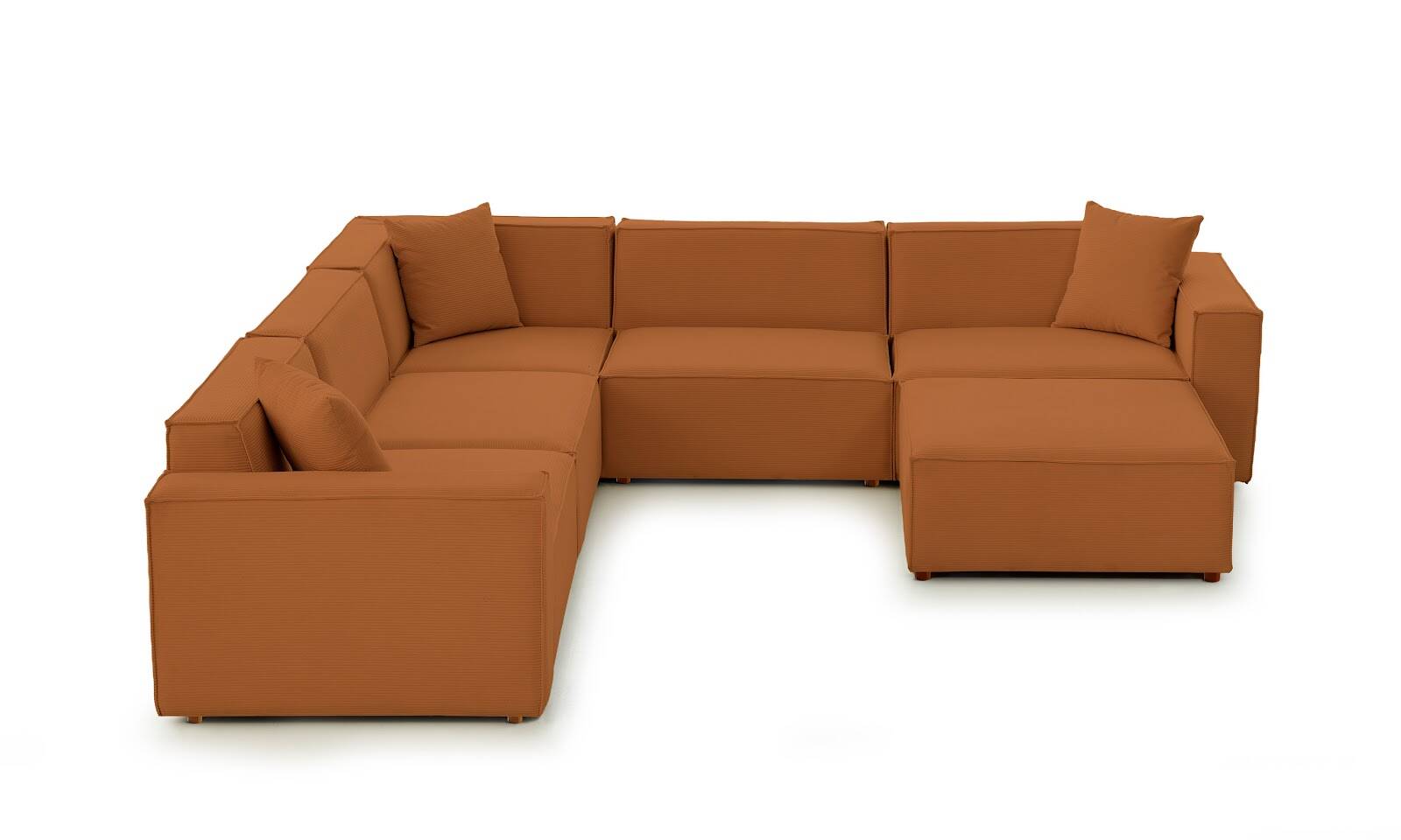 Asana 4 Tekli Köşe Puf Fitilli Kadife Kiremit - 4