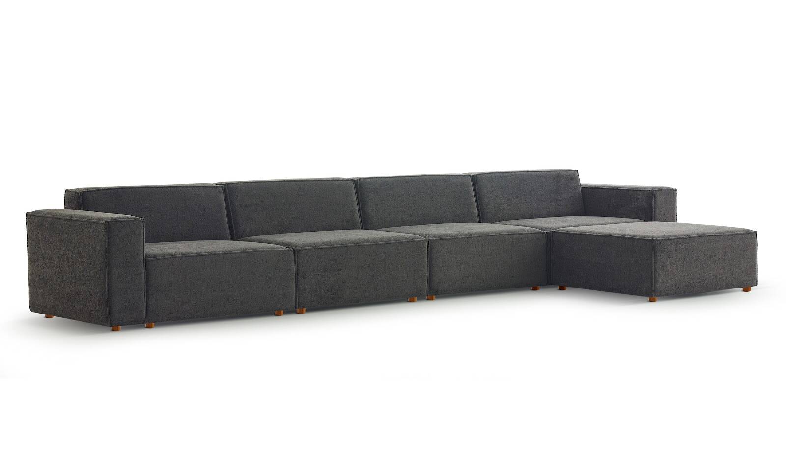 Asana 4 Tekli Puf Bukle Antrasit - 3