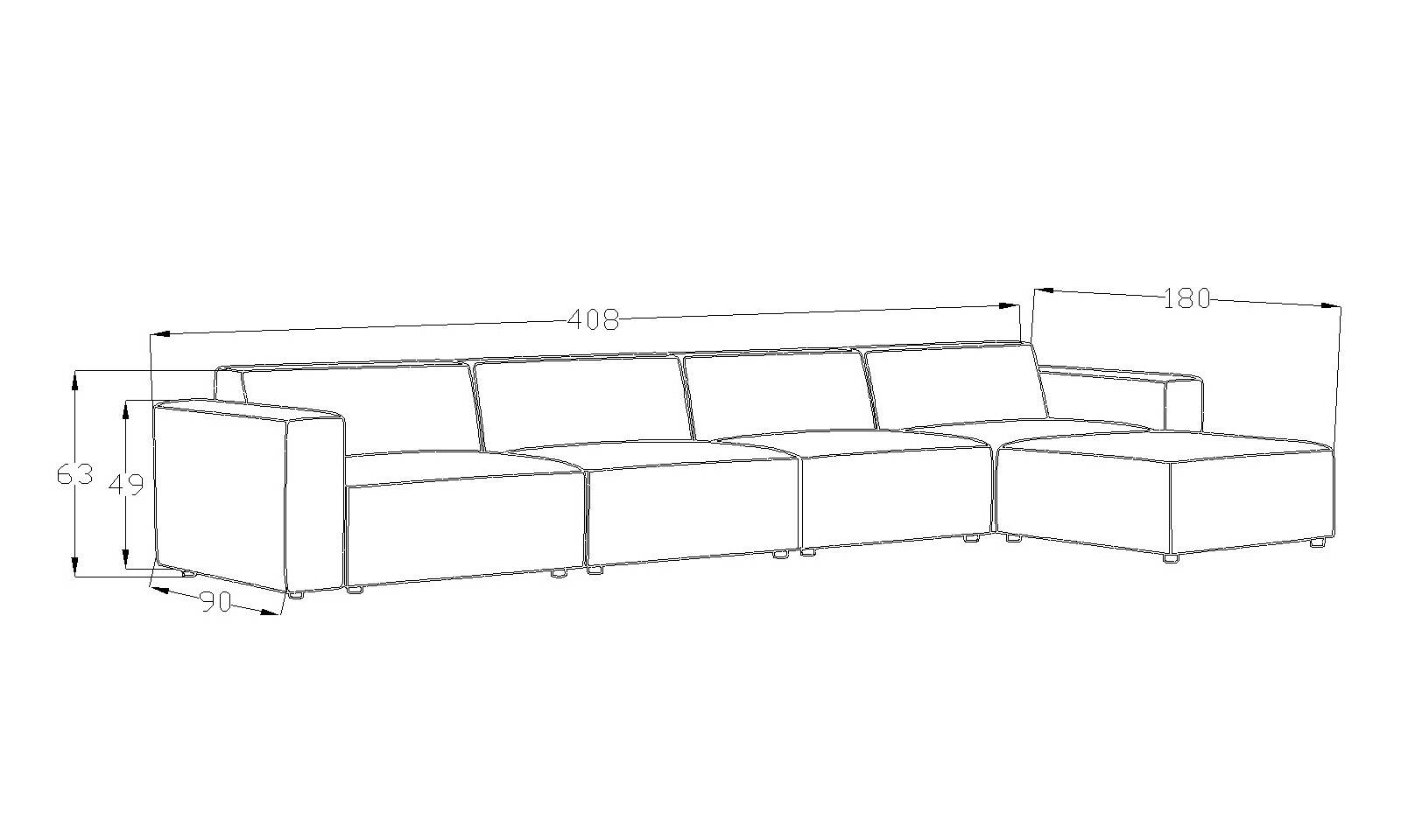 Ölçüler - Asana 4 Tekli Puf Fitilli Kadife Krem