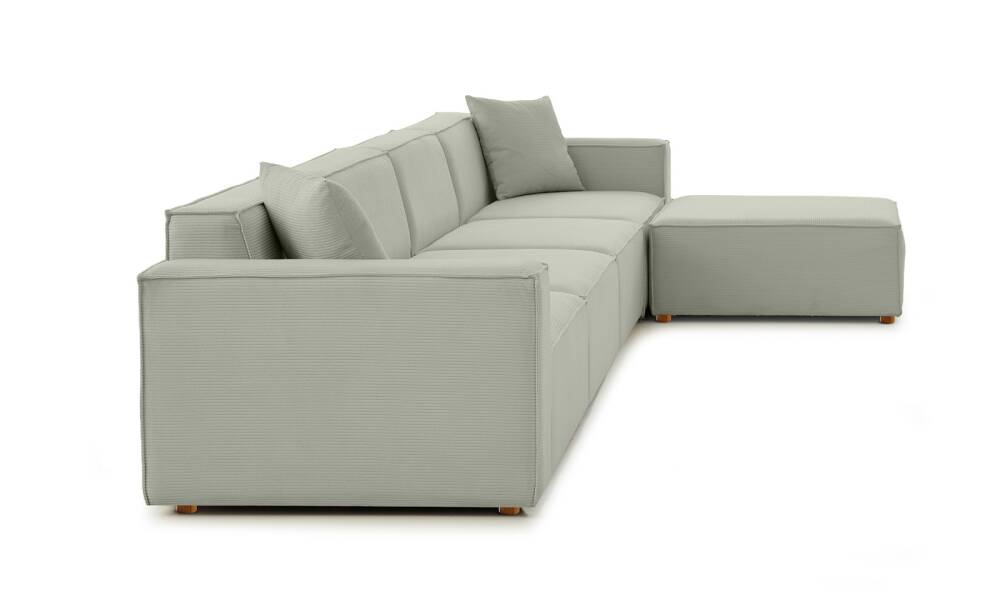 Asana 4 Tekli Puf Fitilli Kadife Su Yeşili - 8