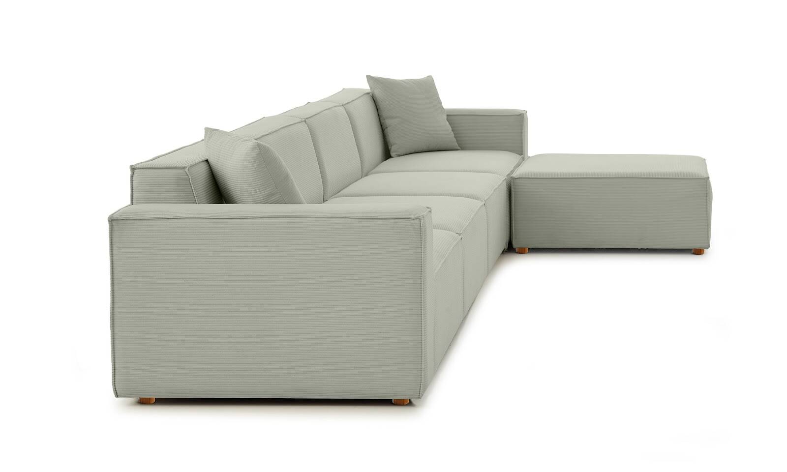 Asana 4 Tekli Puf Fitilli Kadife Su Yeşili - 8