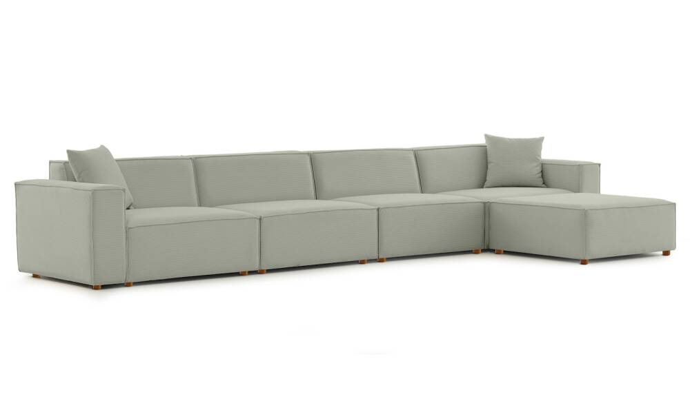 Asana 4 Tekli Puf Fitilli Kadife Su Yeşili - 6