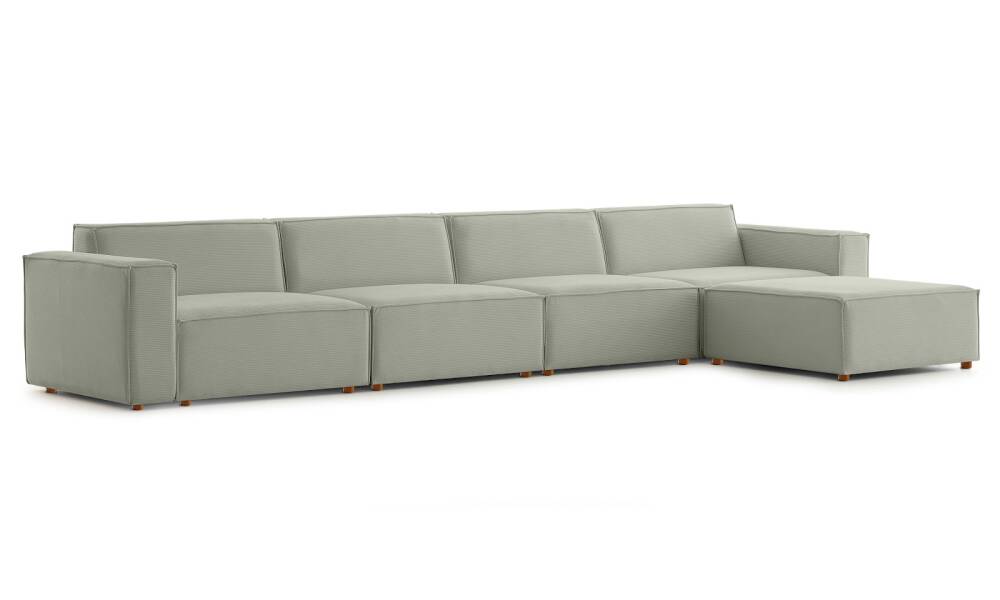 Asana 4 Tekli Puf Fitilli Kadife Su Yeşili - 4