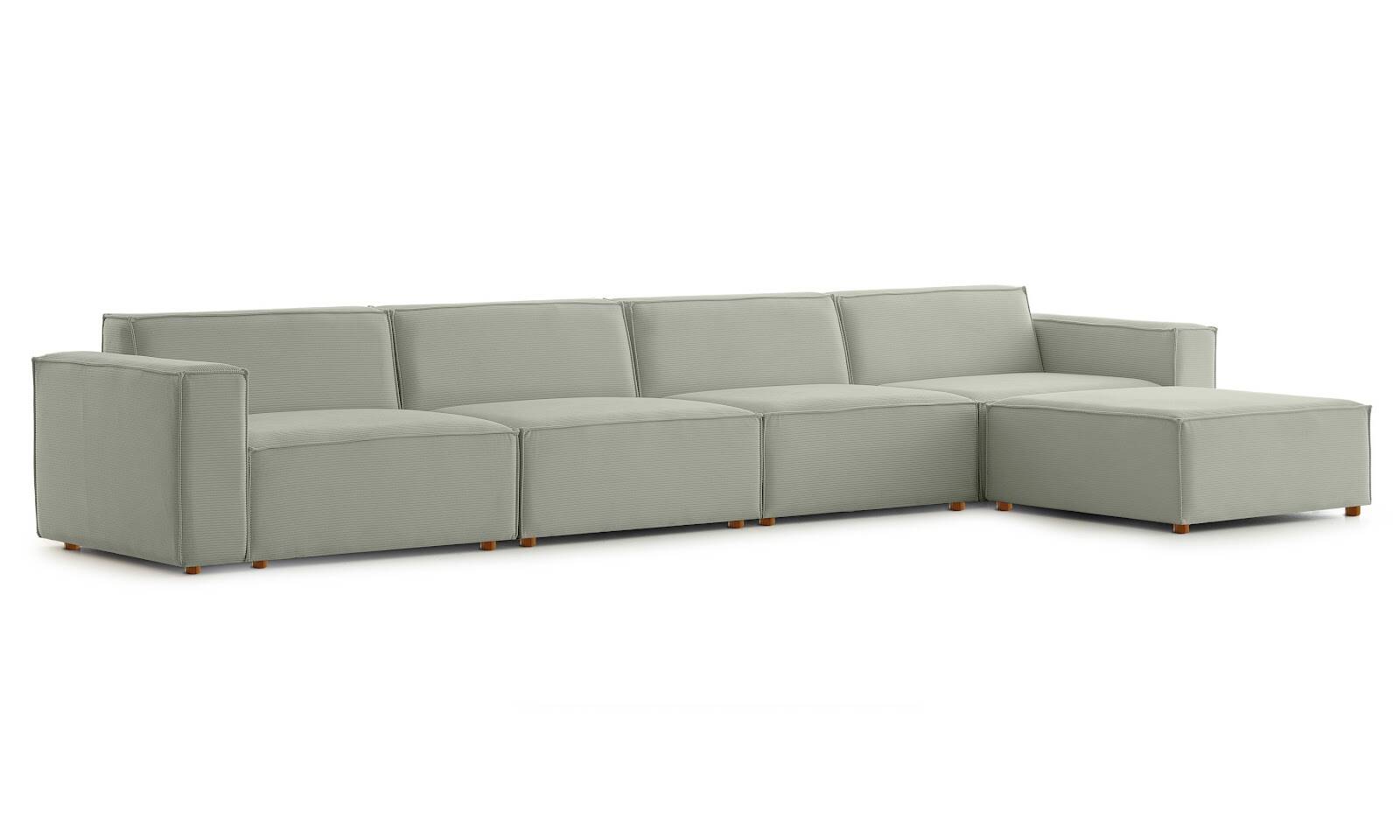 Asana 4 Tekli Puf Fitilli Kadife Su Yeşili - 4