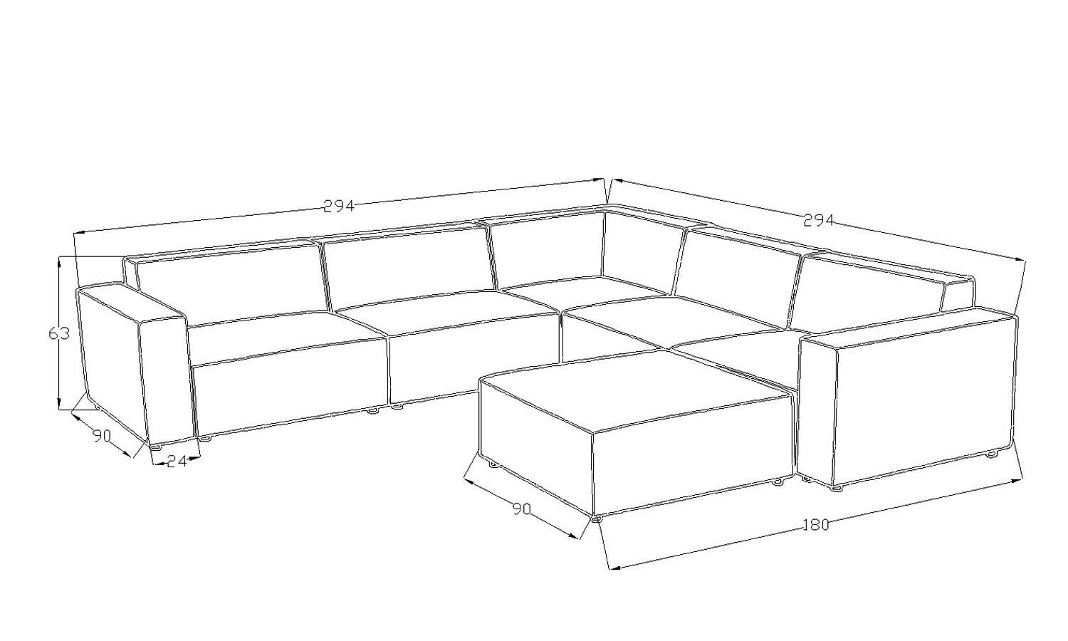 Asana 4 Tekli Köşe Puf - 4