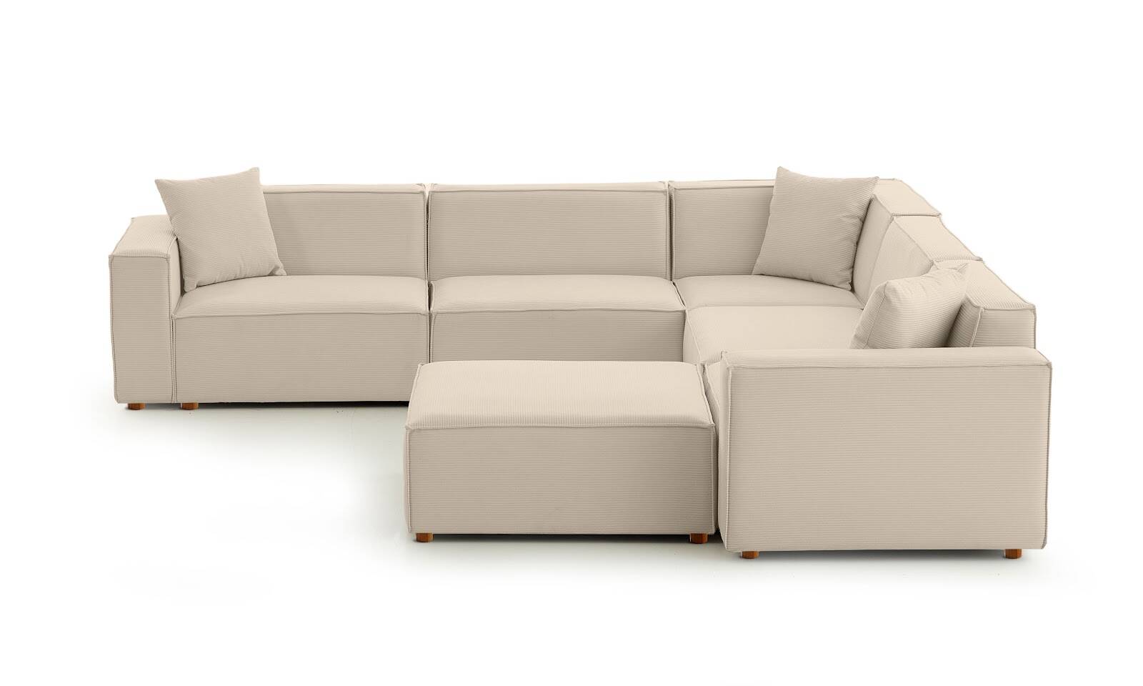 Asana 4TekliKosePuf FitilliKadife Vizon - 2