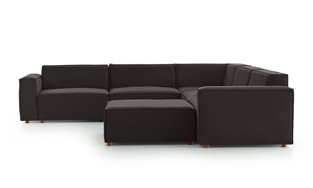 Asana 4TekliKosePuf Kadife Antrasit