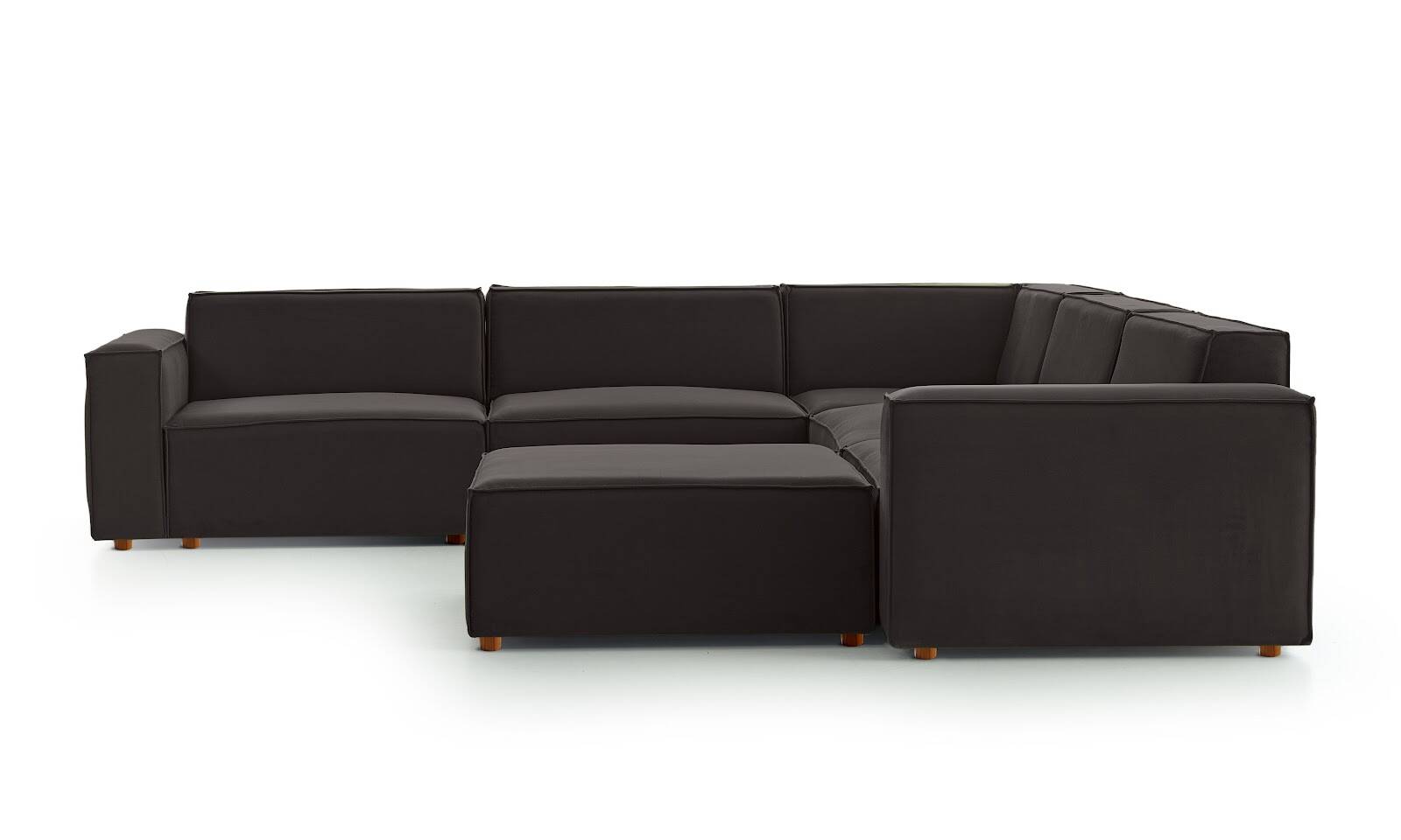 Asana 4TekliKosePuf Kadife Antrasit - 1