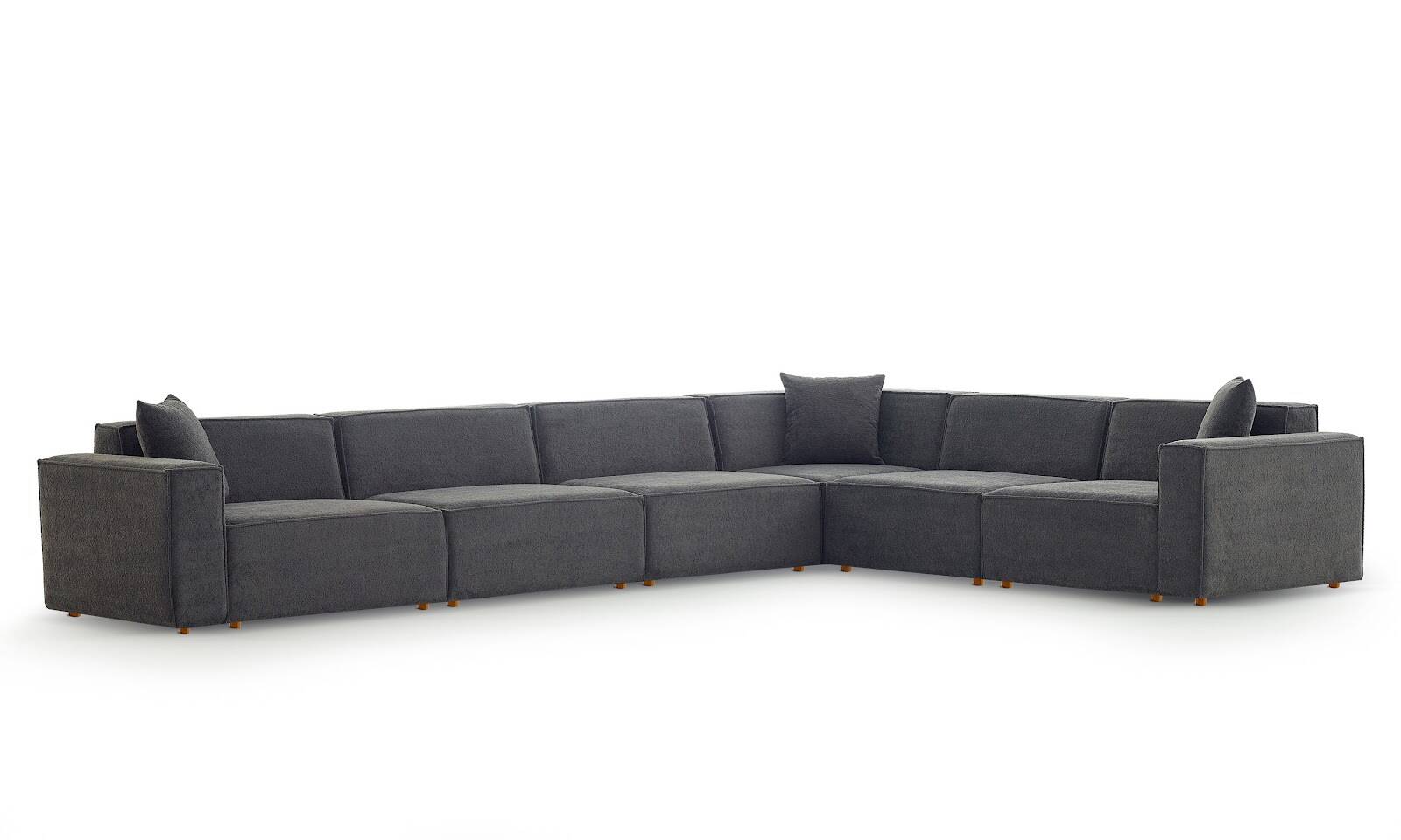 Asana 5 Tekli Köşe Bukle Antrasit - 4