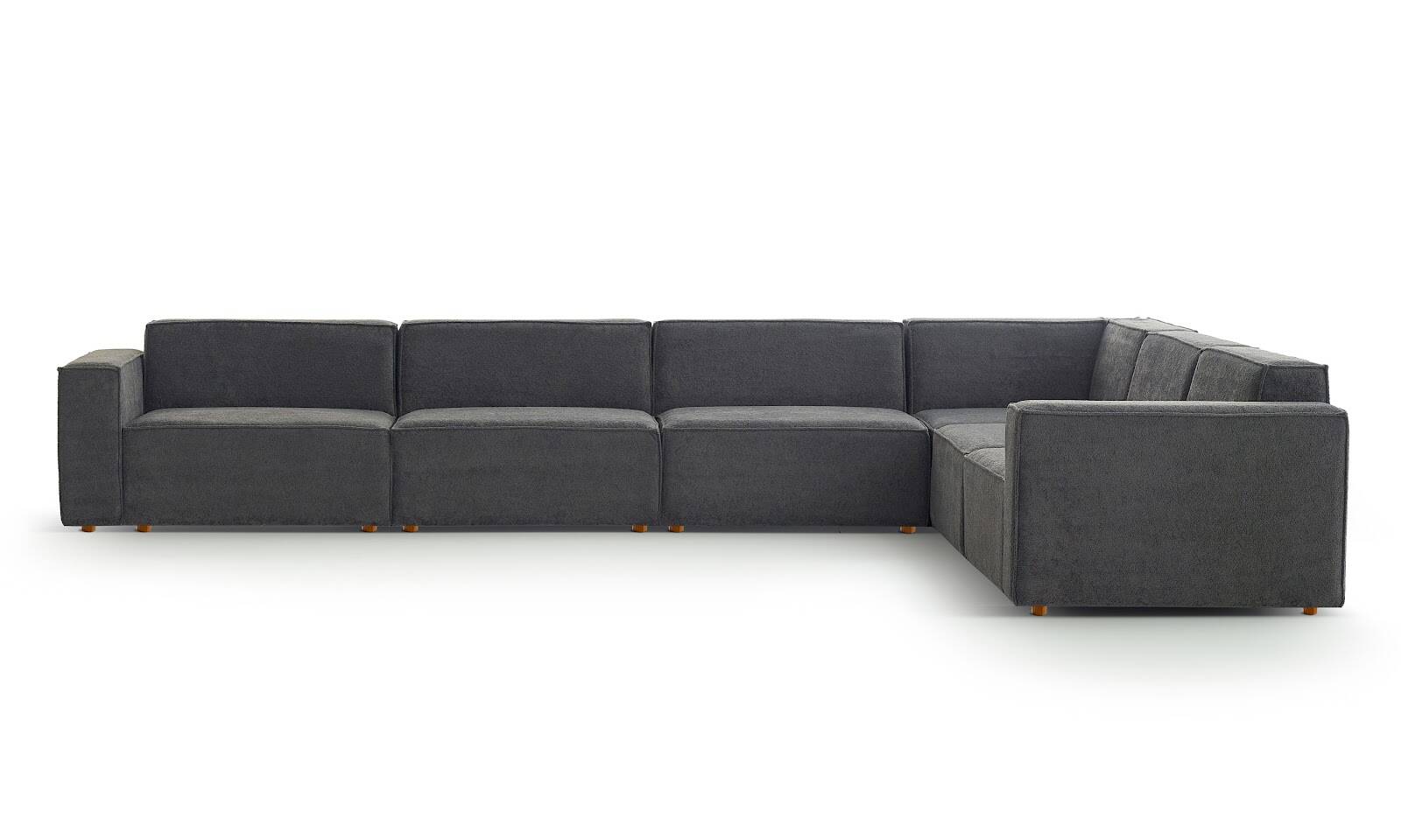 Asana 5 Tekli Köşe Bukle Antrasit - 6