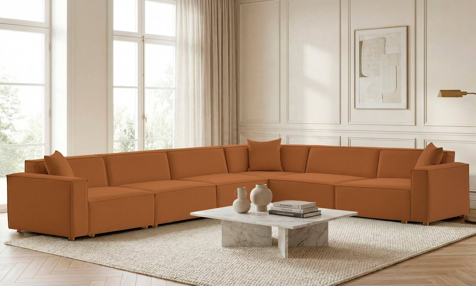 Asana 5 Tekli Köşe Fitilli Kadife Kiremit - 2