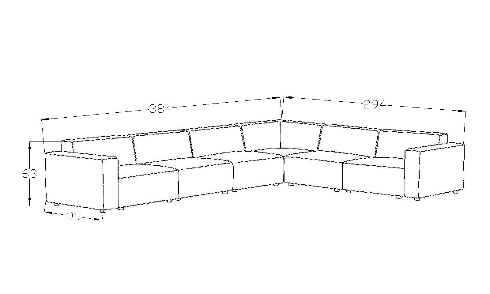 Asana 5 Tekli Köşe Fitilli Kadife Krem - 8