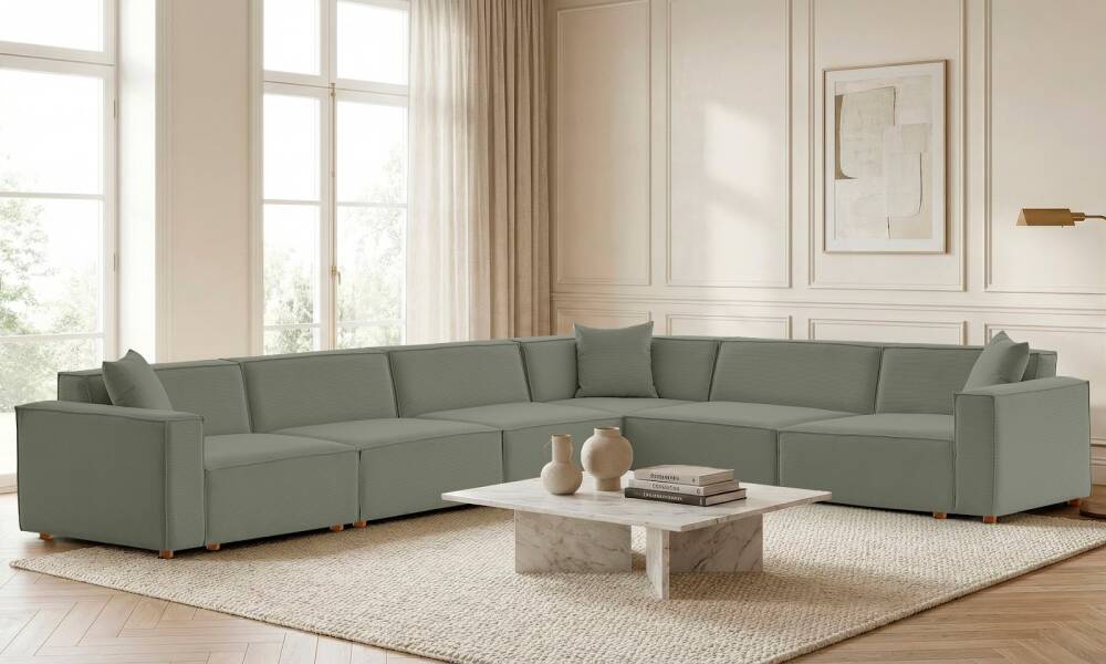 Asana 5 Tekli Köşe Fitilli Kadife Su Yeşili (1)