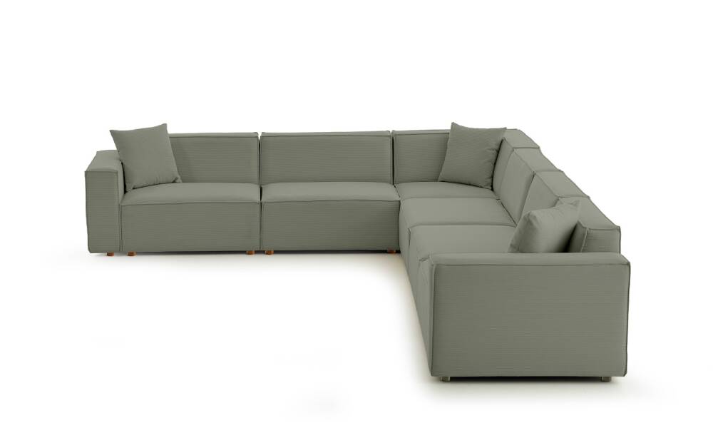 Asana 5 Tekli Köşe Fitilli Kadife Su Yeşili - 3