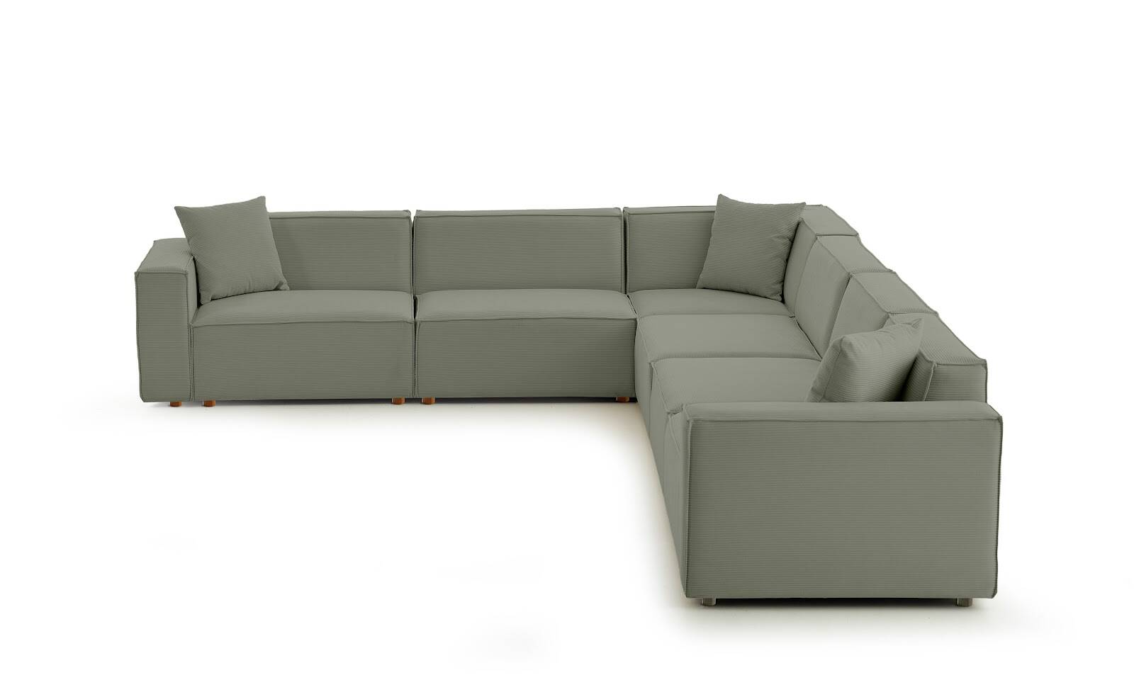 Asana 5 Tekli Köşe Fitilli Kadife Su Yeşili - 3