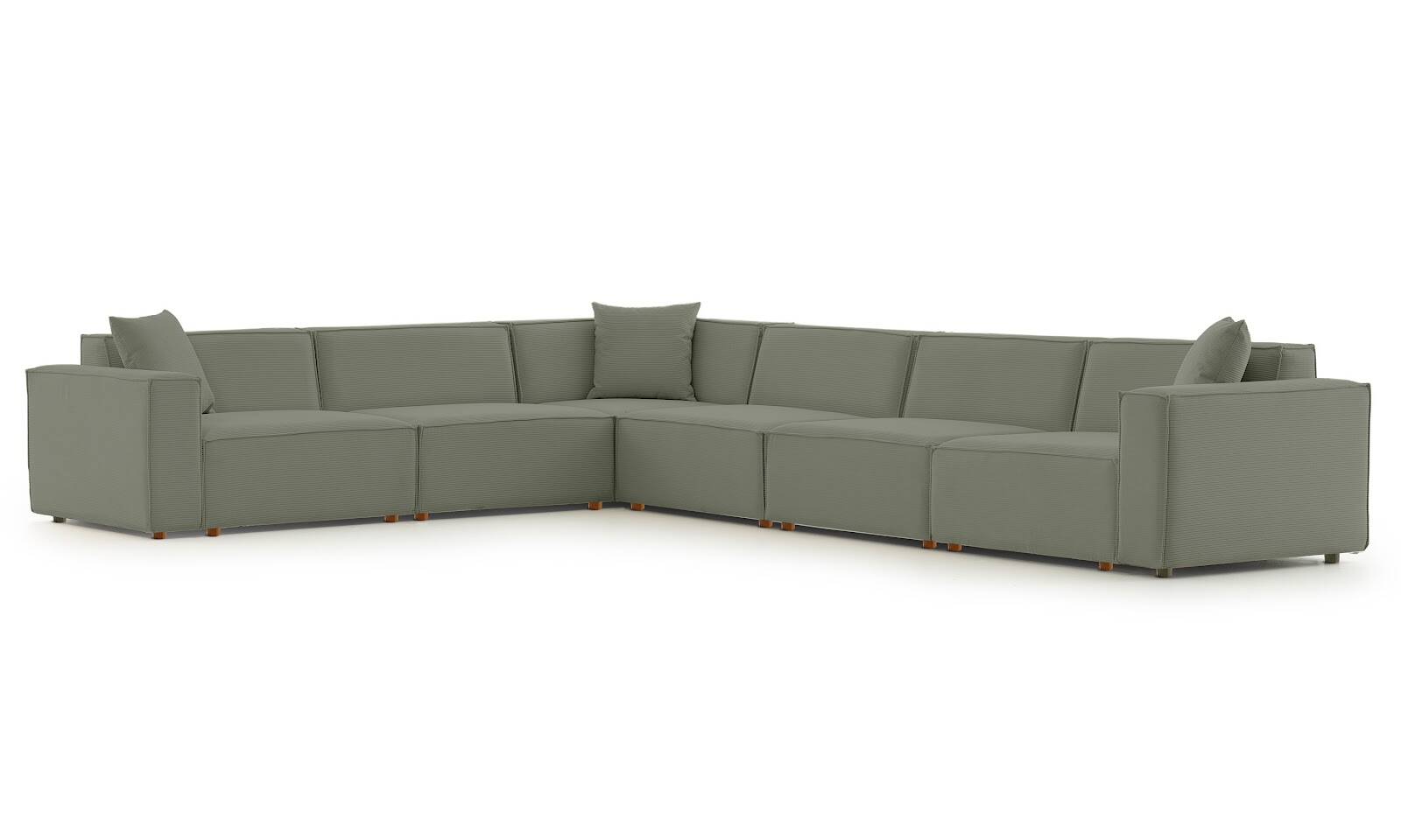 Asana 5 Tekli Köşe Fitilli Kadife Su Yeşili - 4