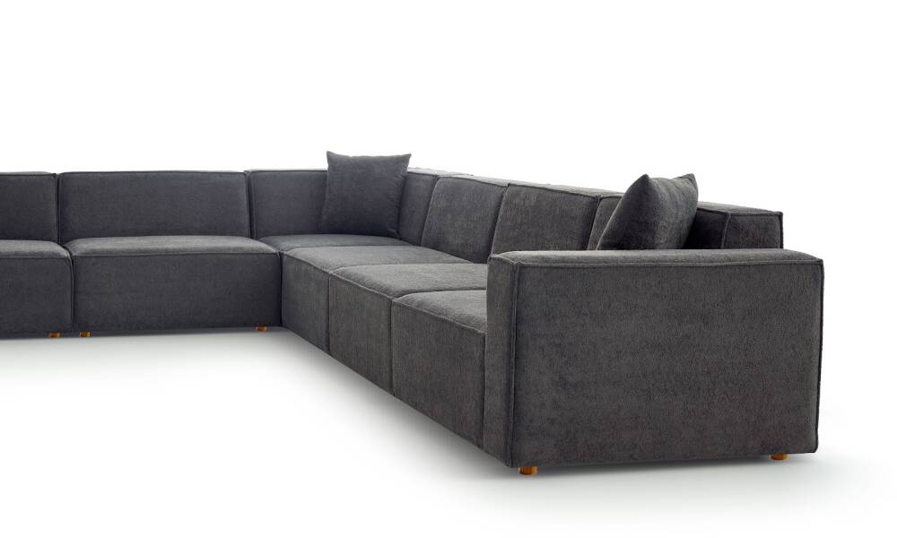 Asana 6 Tekli Köşe Bukle Antrasit - 7