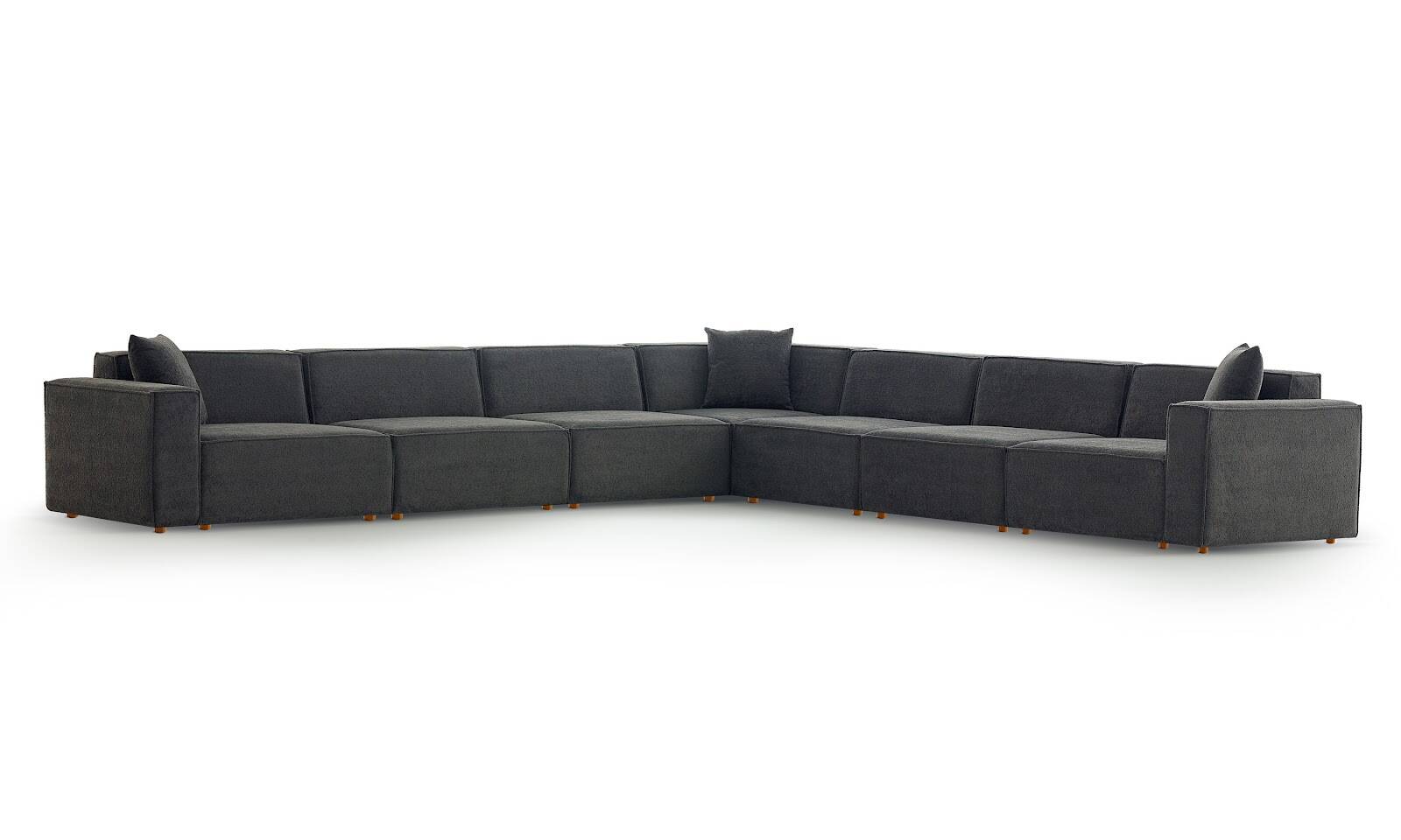 Asana 6 Tekli Köşe Bukle Antrasit - 1