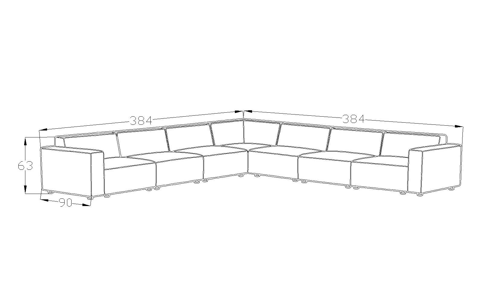 Ölçüler - Asana 6 Tekli Köşe