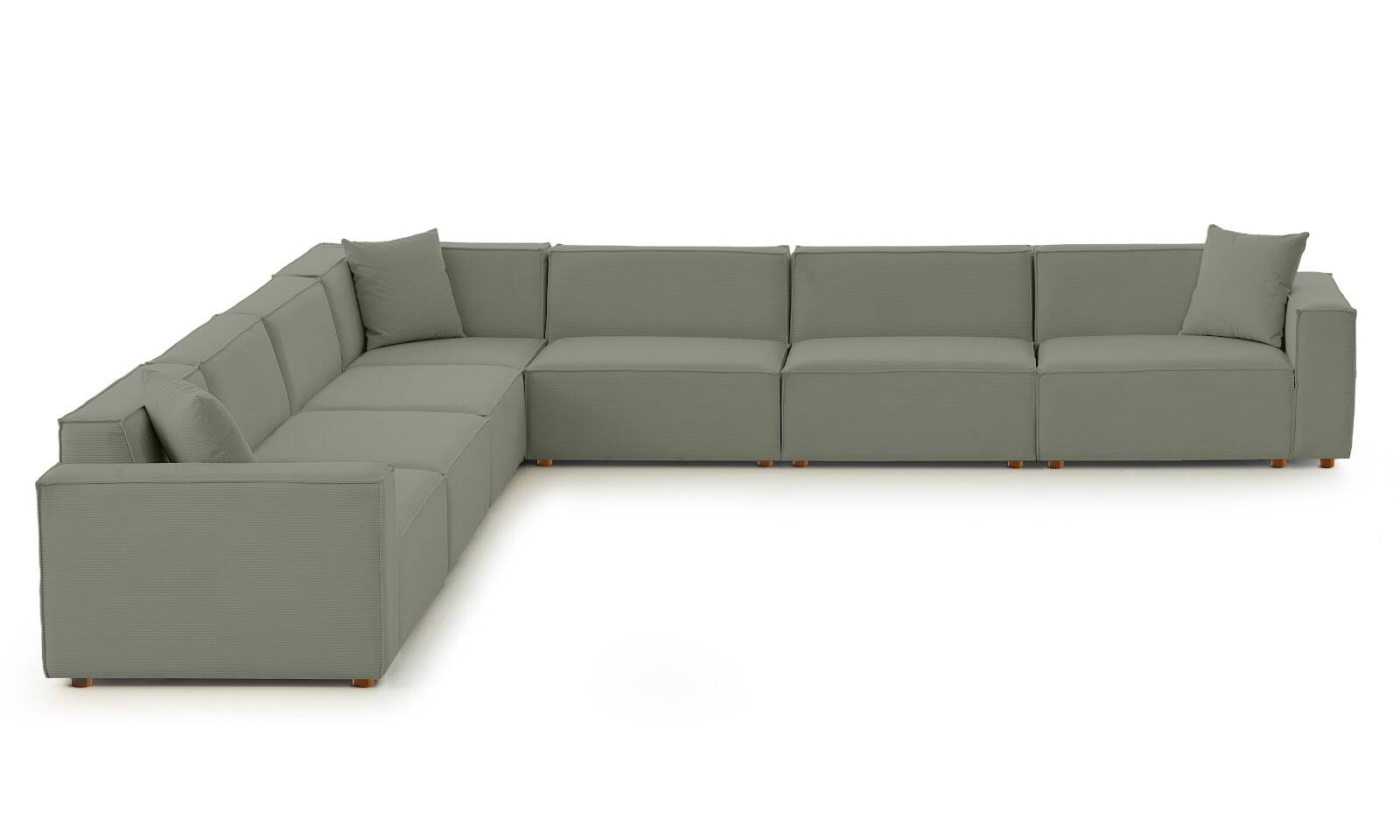 Asana 6 Tekli Köşe Fitilli Kadife Su Yeşili - 3