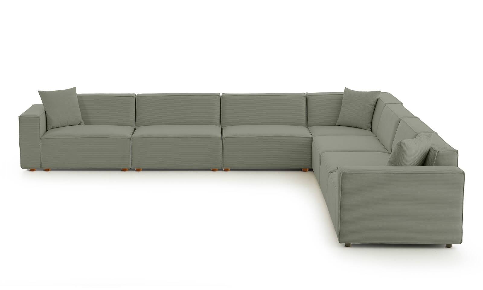 Asana 6 Tekli Köşe Fitilli Kadife Su Yeşili - 4