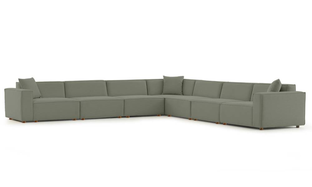 Asana 6 Tekli Köşe Fitilli Kadife Su Yeşili - 5