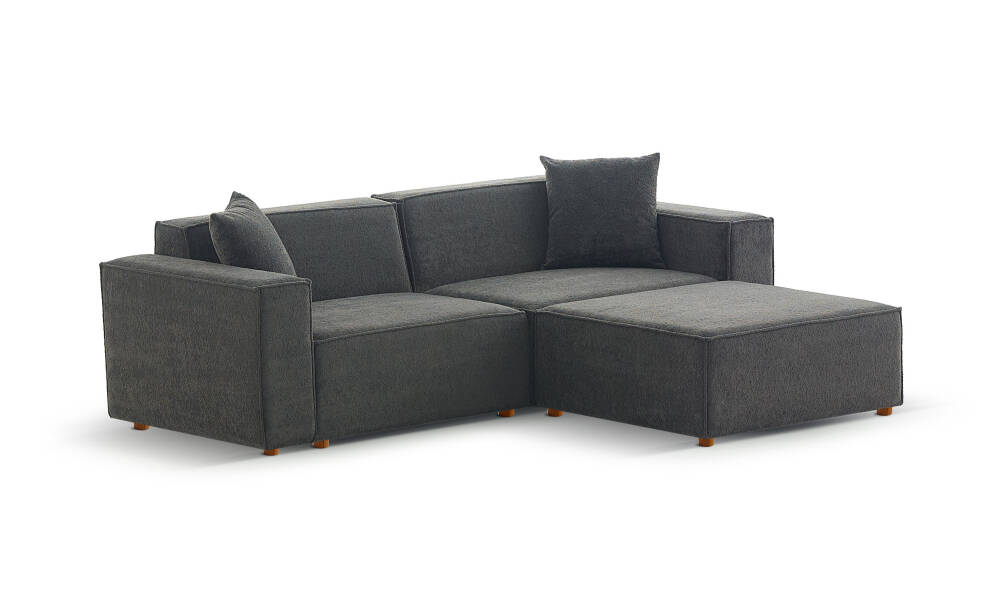 Asana Üçlü ve Puf - Bukle