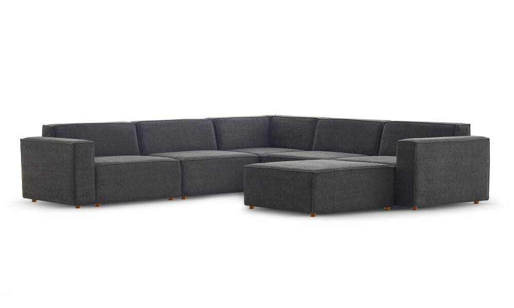 Asana 4 Tekli Köşe ve Puf - Bukle - 5