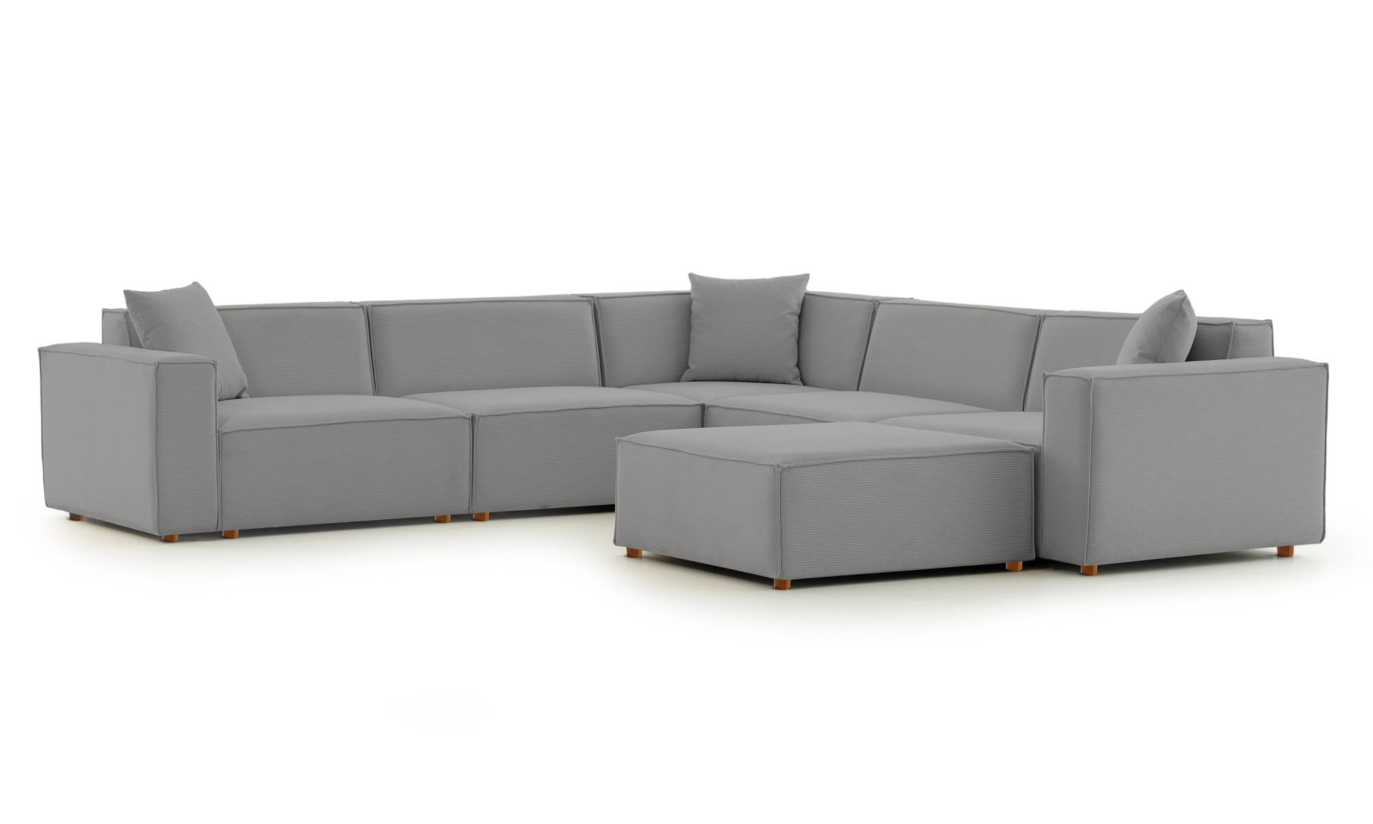 Asana Dört Tekli Köşe Koltuk ve Puf Takım Ürünü - 2