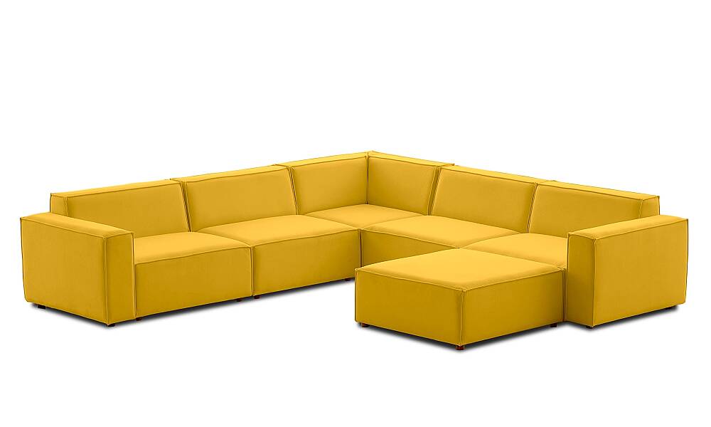 Asana Dört Tekli Köşe Koltuk ve Puf Takım Ürünü - 12