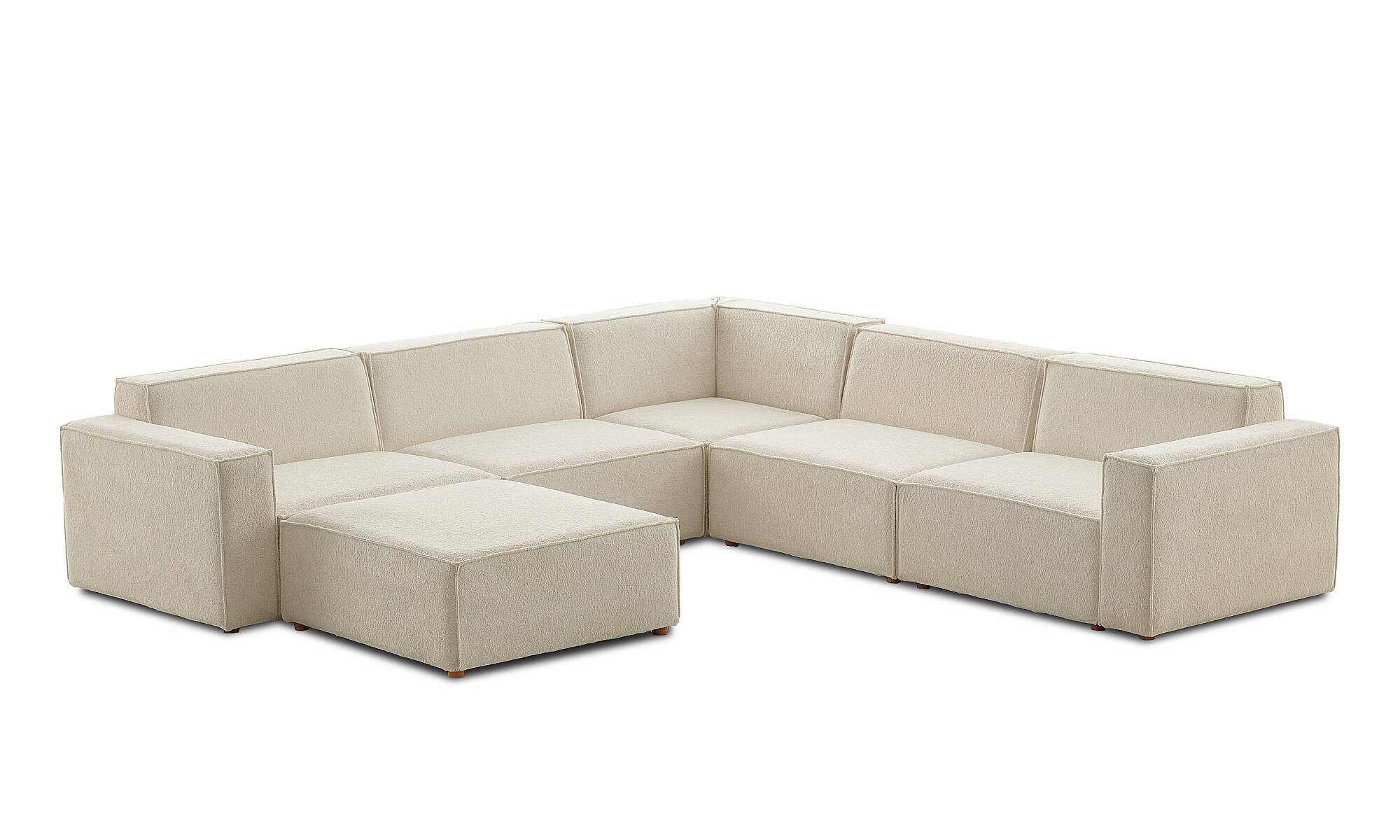 Asana Dört Tekli Köşe Koltuk ve Puf Takım Ürünü - 15