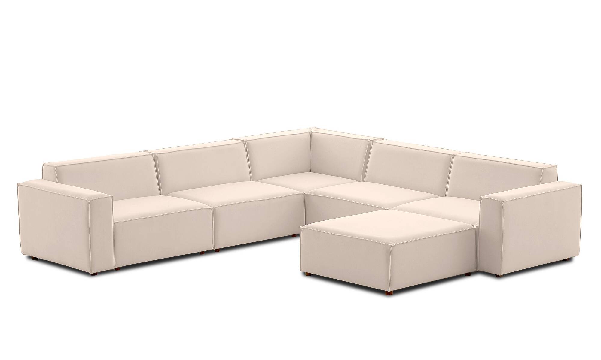 Asana Dört Tekli Köşe Koltuk ve Puf Takım Ürünü - 17