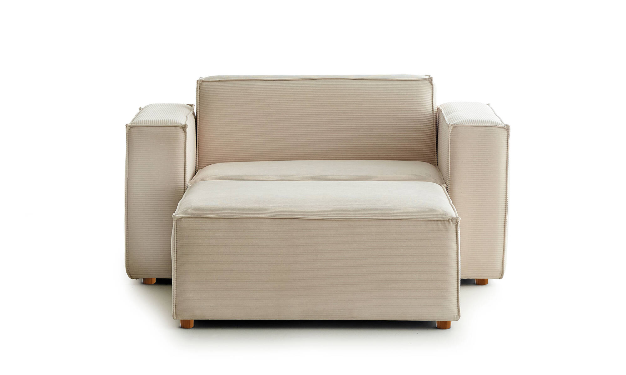 Asana Tekli ve Puf - Fitilli Kadife - 4