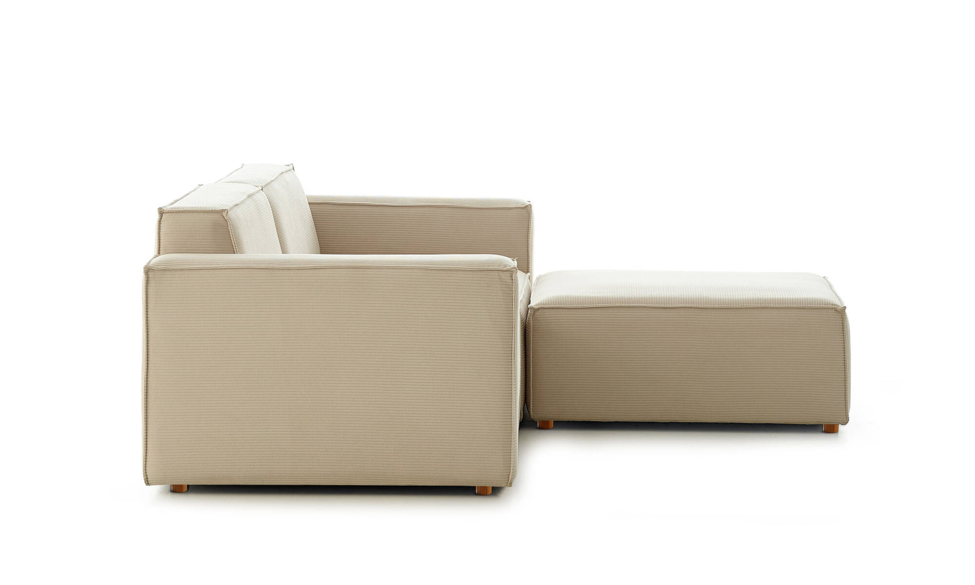 Asana Tekli ve Puf - Fitilli Kadife - 6