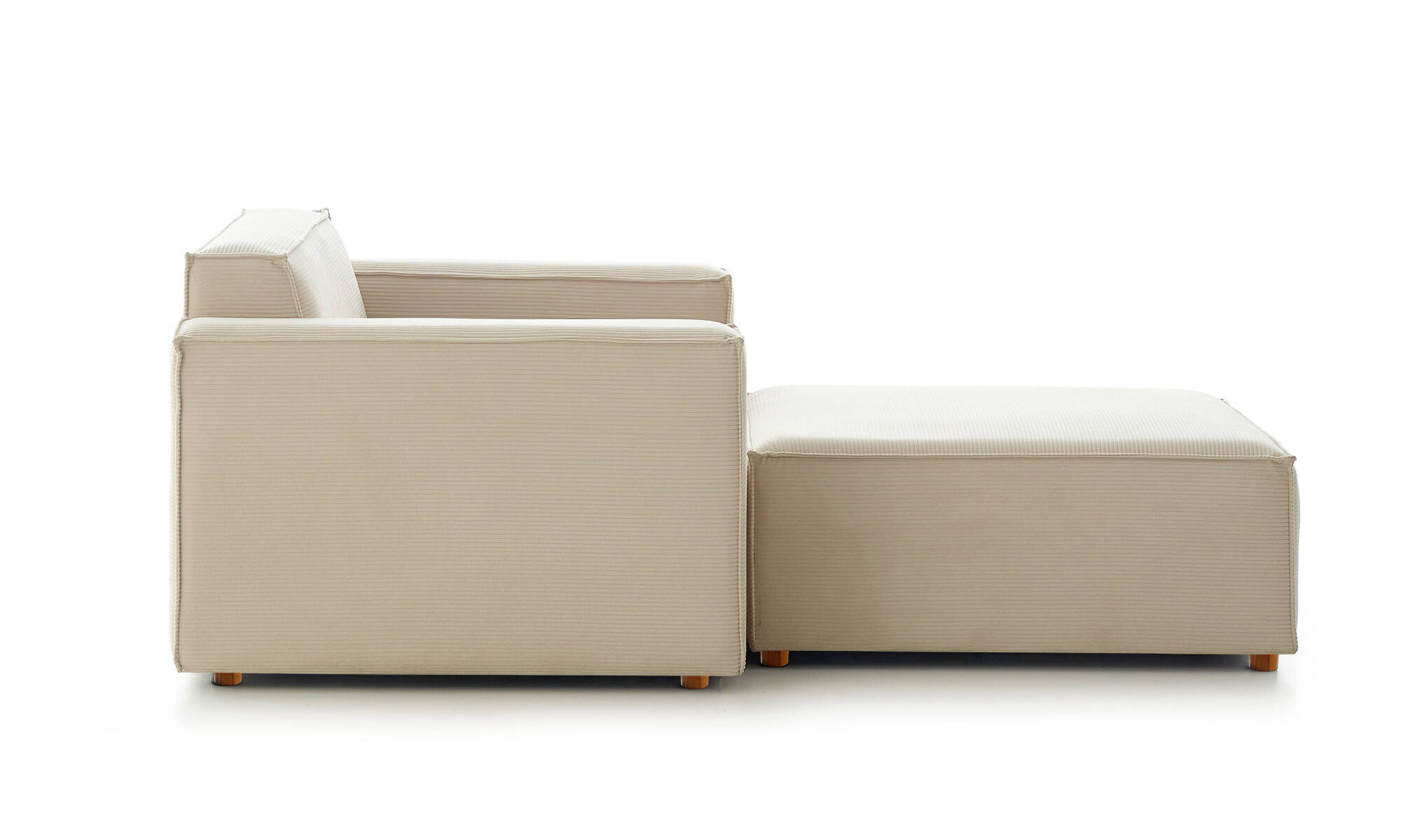 Asana Tekli ve Puf - Fitilli Kadife - 9