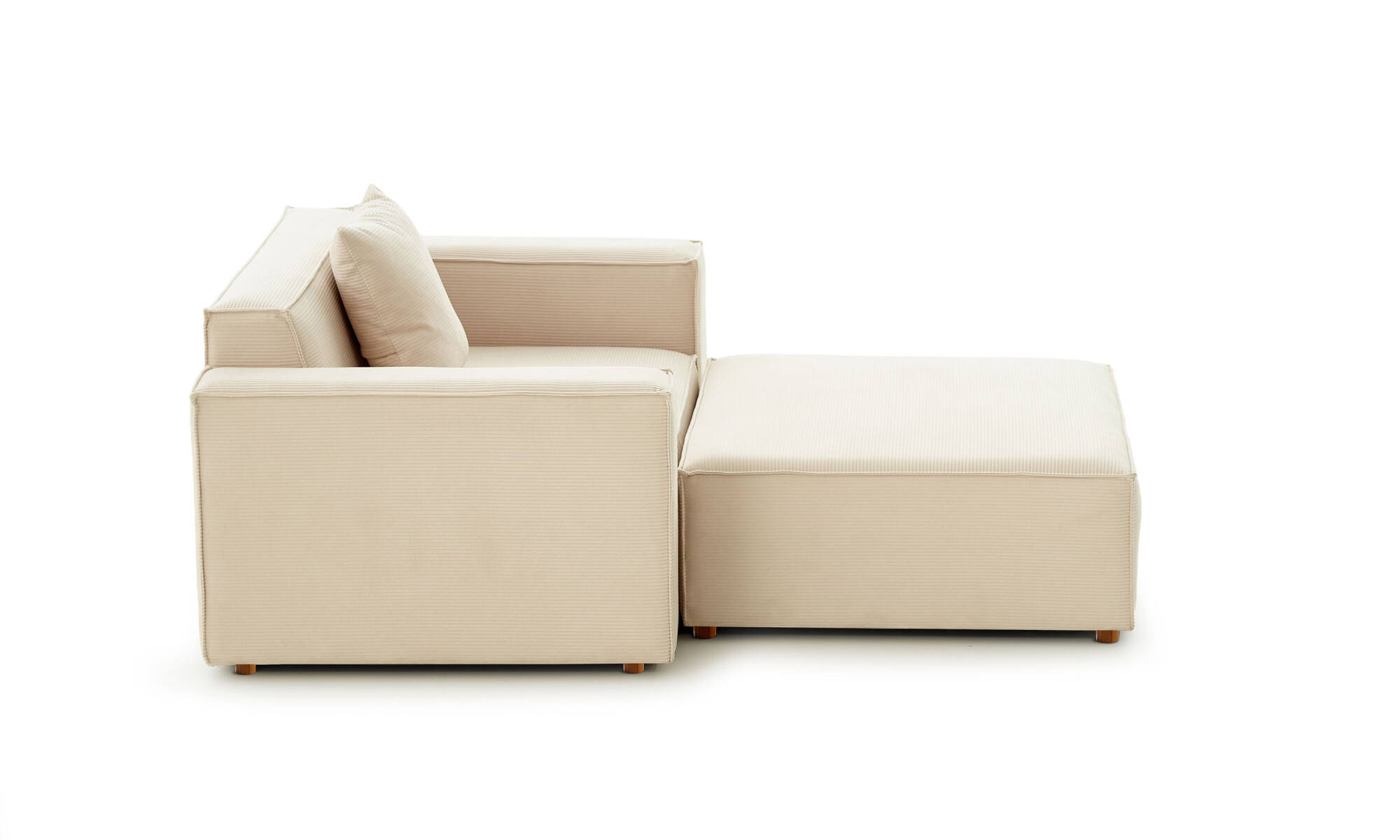 Asana Tekli ve Puf - Fitilli Kadife - 8