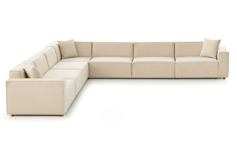 Asana 6 Tekli Köşe - Fitilli Kadife - 5