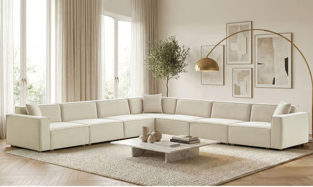 Asana 6 Tekli Köşe - Fitilli Kadife (1)