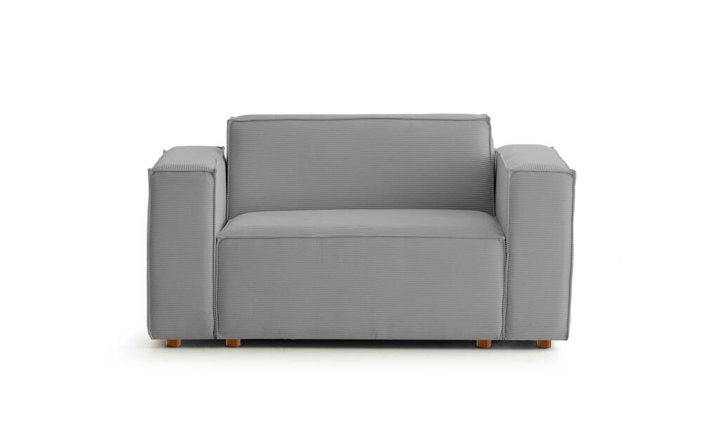 Asana Tekli Fitilli Kadife Gri