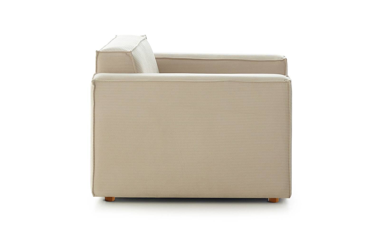 Asana Tekli Fitilli Kadife Krem - 6