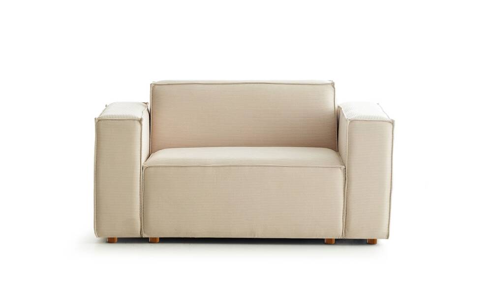 Asana Tekli Fitilli Kadife Krem