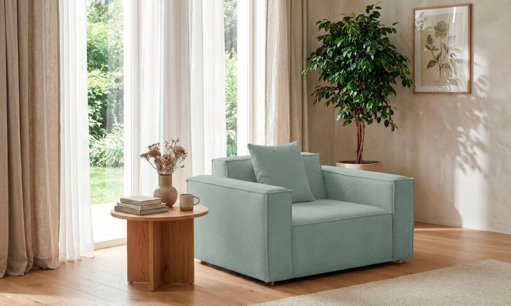 Asana Tekli Fitilli Kadife Pastel Mavi (1)