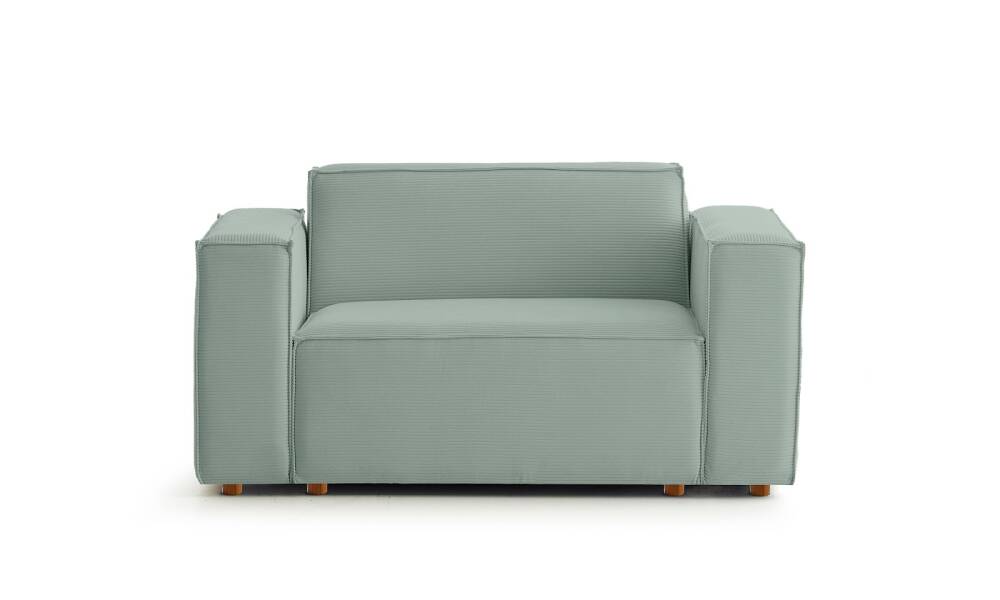 Asana Tekli Fitilli Kadife Pastel Mavi