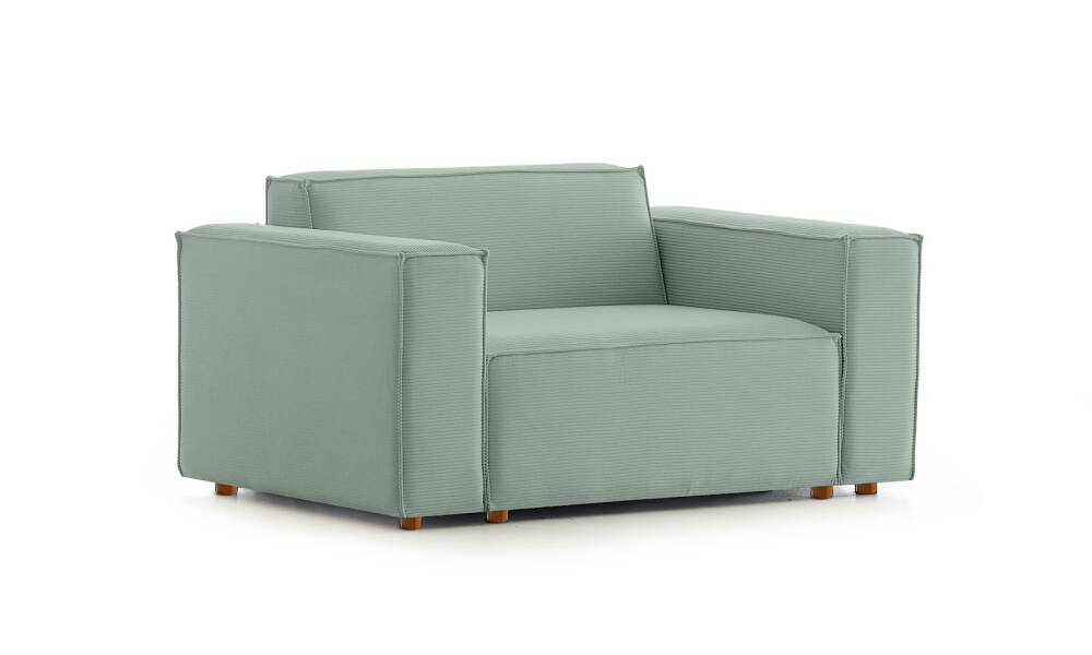 Asana Tekli Fitilli Kadife Pastel Mavi - 4