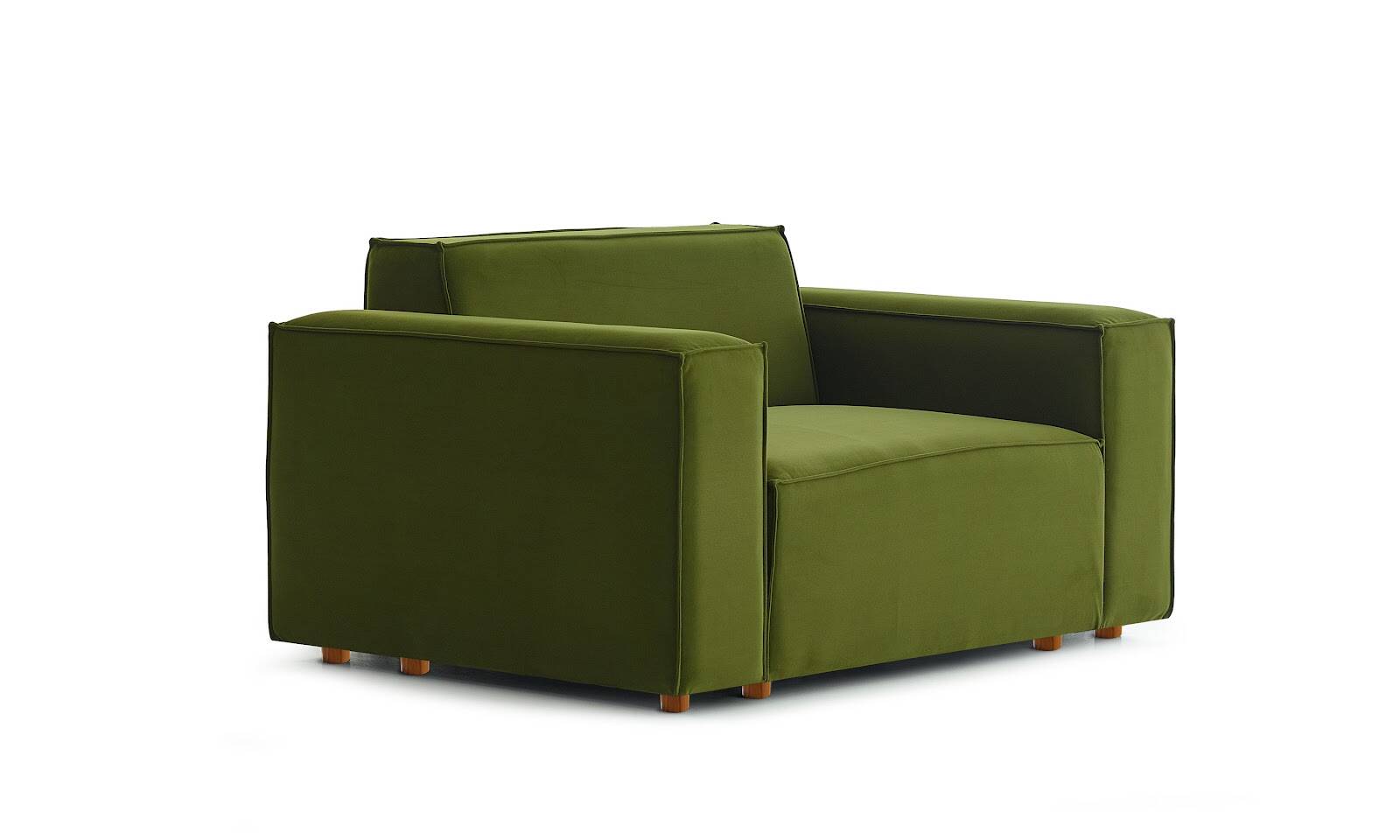 Asana Tekli Kadife Yeşil - 3