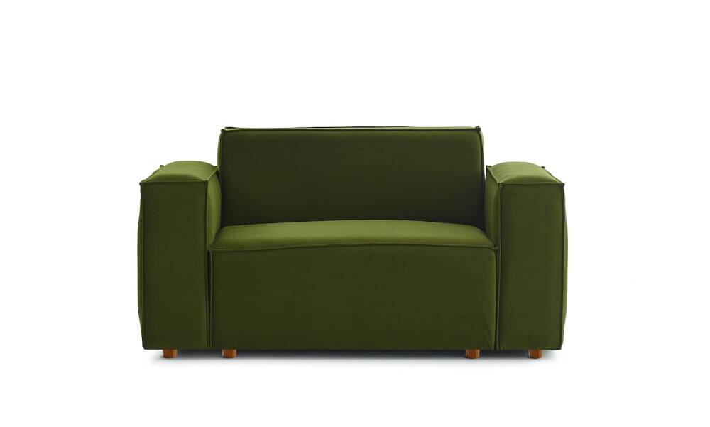 Asana Tekli Kadife Yeşil