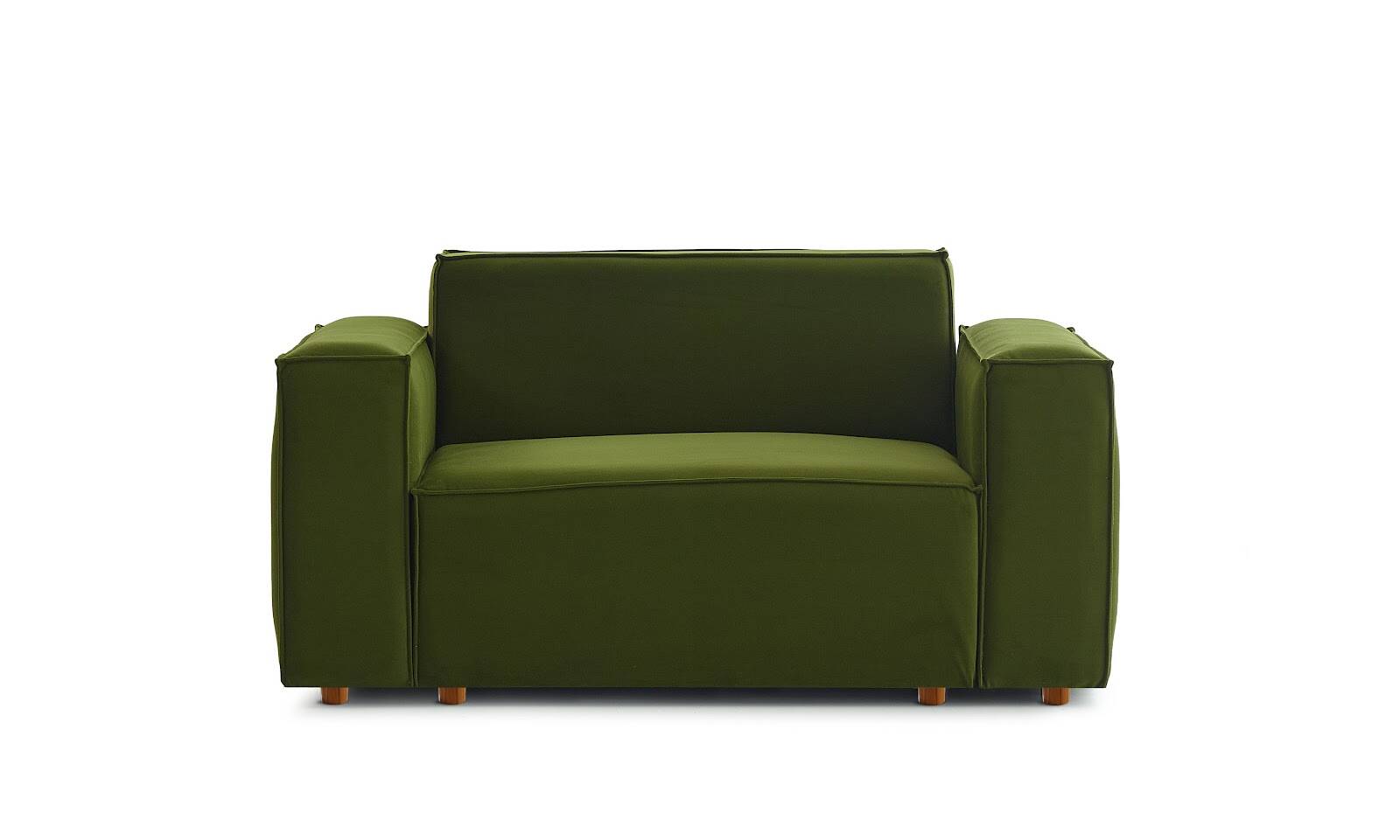 Asana Tekli Kadife Yeşil - 1